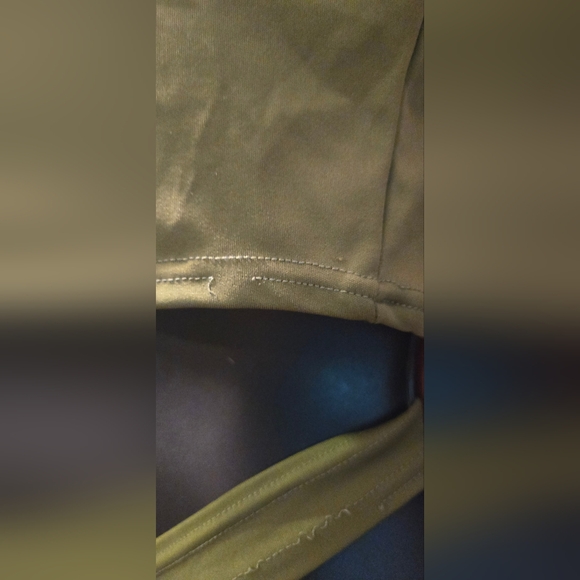 Olive green CUTE cut out swimsuit NEW no tags - Picture 7 of 11